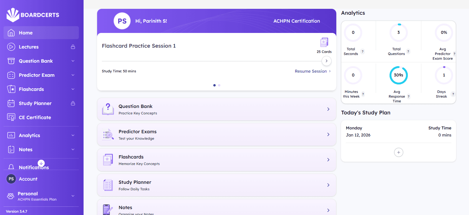 BoardCerts dashboard screenshot