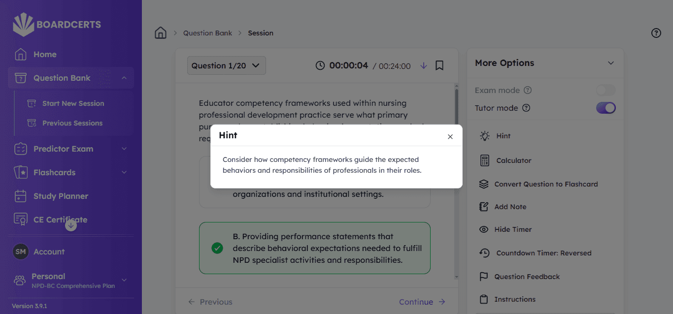 npd-bc boardcerts question bank hints
