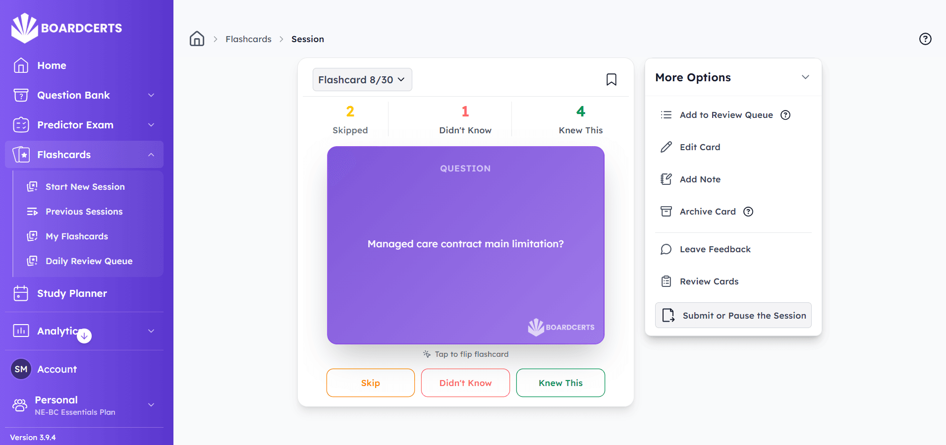 ne-bc boardcerts flashcards